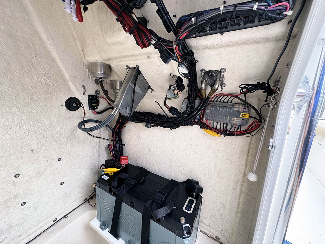 Marine lithium battery install